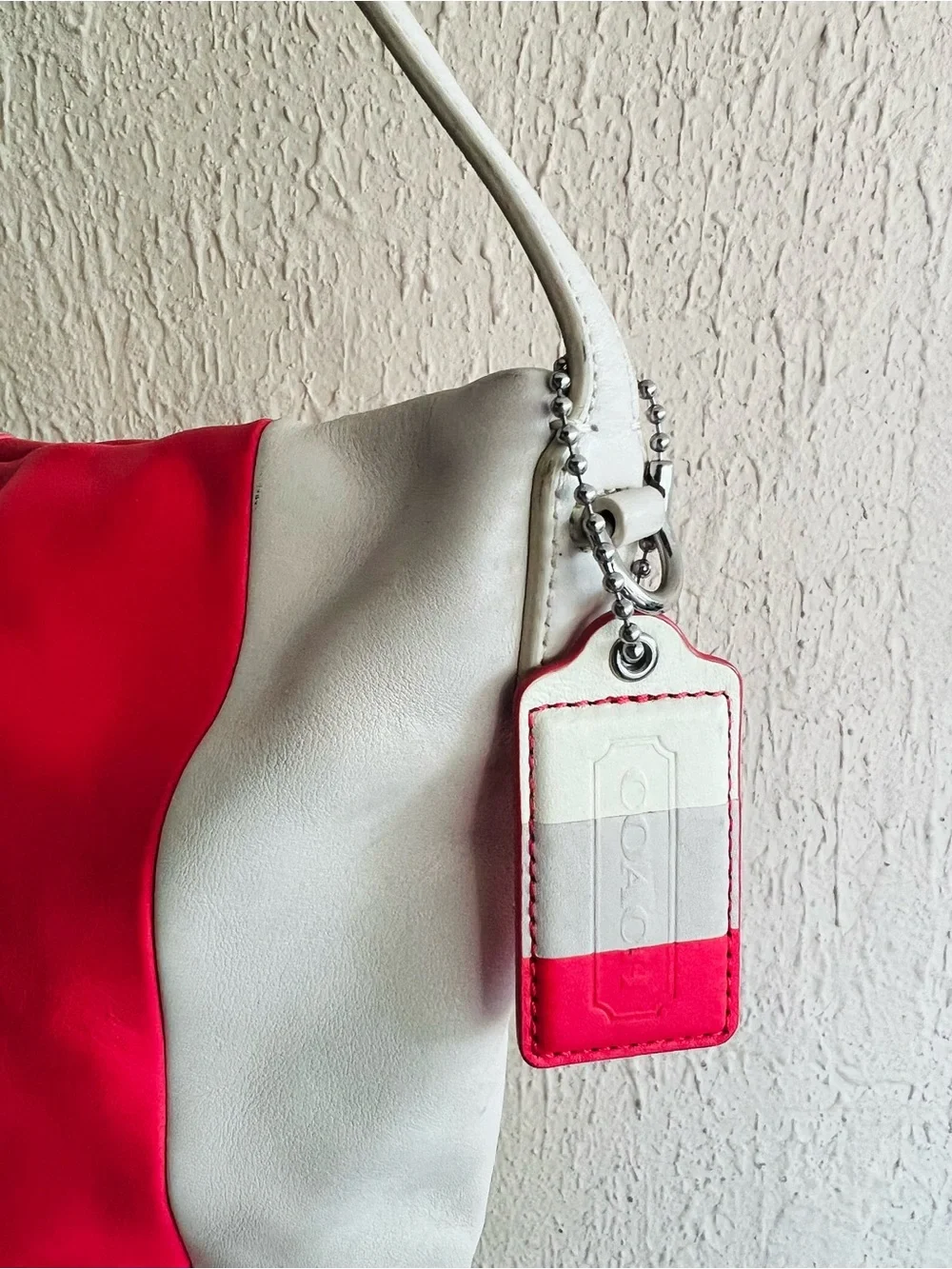 Coach Legacy Weekend Color-block Leather Shoulder Bag